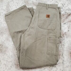 Carhartt Carpenter Pant 36x34 B11-DES Work Wear Canvas Cotton Dungaree